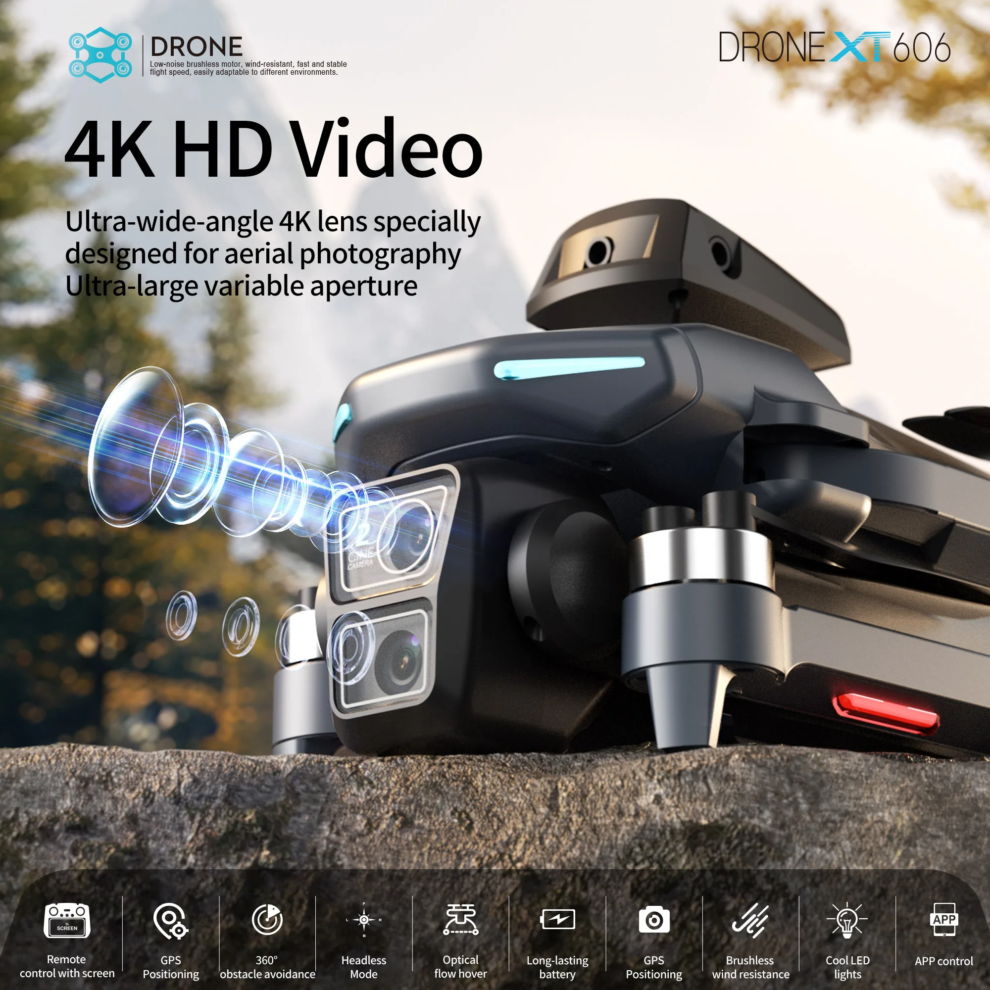 XT606 MAX GPS Drone 4k Profess - огляд і ціна Drone Gps Mount